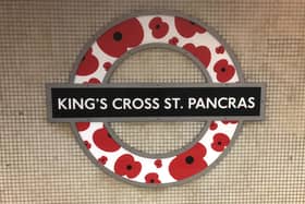TfL has created special poppy themed roundels for Remembrance Day