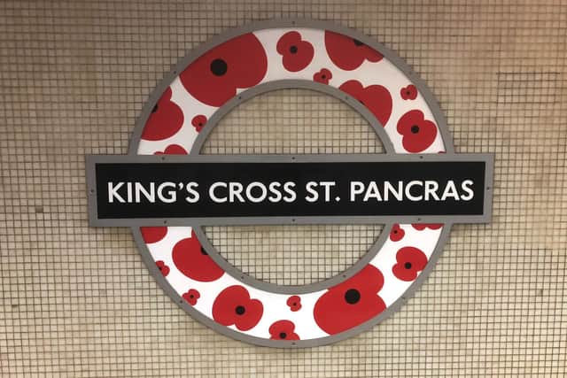 TfL has created special poppy themed roundels for Remembrance Day