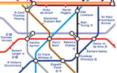 The reimagined Tube map has been launched to honour some of the world's most famous engineers. Credit: TfL.