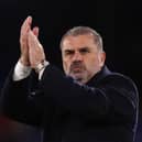 Ange Postecoglou, Manager of Tottenham Hotspur during the Premier League match (Photo by Alex Pantling/Getty Images)
