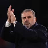 Ange Postecoglou, Manager of Tottenham Hotspur during the Premier League match (Photo by Alex Pantling/Getty Images)