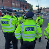 Officers on reassurance patrols in Stamford Hill. Credit: Met Police