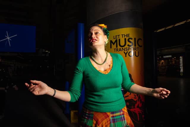 Tamara Stein is a soprano who performs soaring arias for people travelling on the Tube.