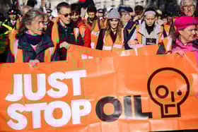 Just Stop Oil campaigners. Credit: Leon Neal/Getty Images.