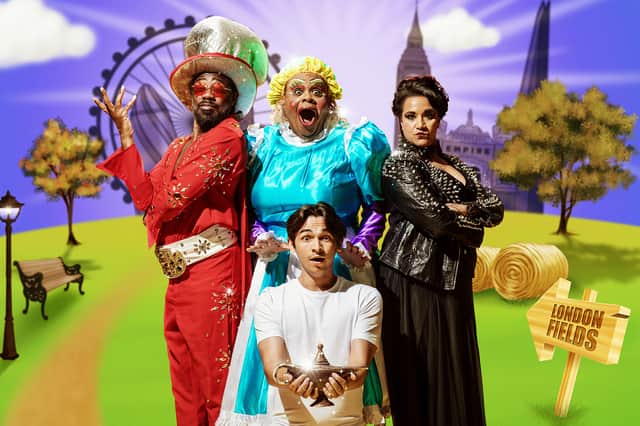 Cast of Aladdin at Hackney Empire
