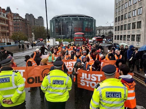Just Stop Oil marchers frequently take part in slow marches on busy London streets (Photo: Just Stop Oil/Supplied)