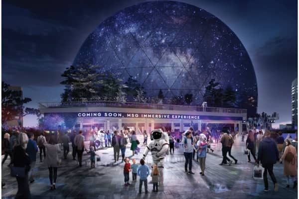 A mock-up of what the MSG Sphere in London would look like. Credit: MSG London.