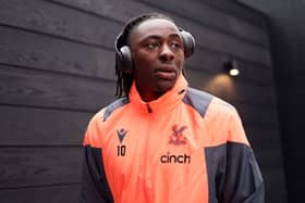Eberechi Eze of Crystal Palace arrives at the stadium prior to the Premier League match