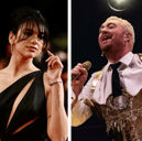 Dua Lip and Sam Smith. (Photos by Lois Venance/Paul Bergen/AFP/Getty)