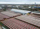 Tube trains stacked at London Underground's Neaden depot. (Photo by Dan Kitwood/Getty Images)