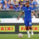 Andrey Santos #39 of Chelsea in action during a pre season friendly match against the Brighton & Hove Albion 