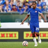 Andrey Santos #39 of Chelsea in action during a pre season friendly match against the Brighton & Hove Albion 