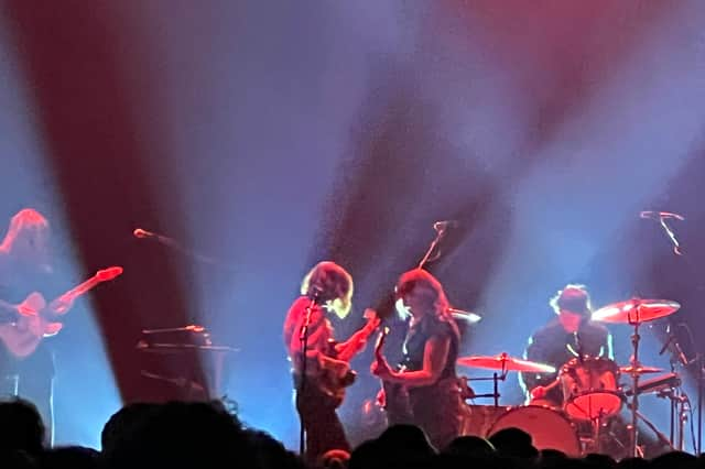 Sleater-Kinney at the Roundhouse in Camden for Pitchfork Music Festival. (Photo by André Langlois)