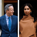 James Cleverly, David Cameron and Suella Braverman. (Photos by Getty)