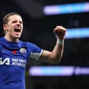  Conor Gallagher of Chelsea celebrates victory at full-time following the Premier League match 