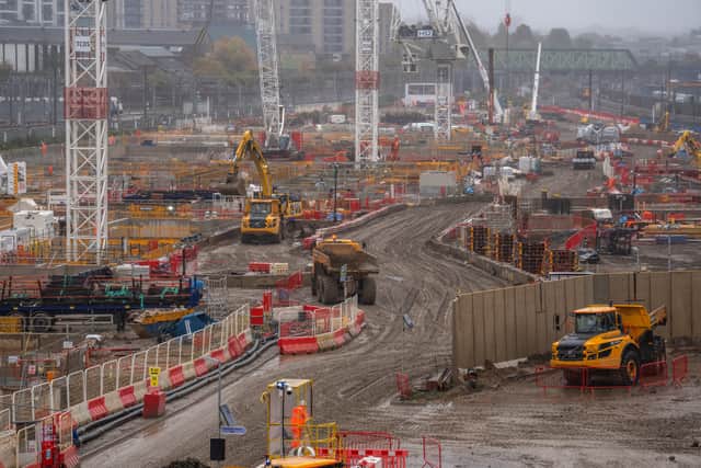 Construction work at the Old Oak Common site in west London. The station is expected to open in the early 2030s. Credit: Carl Court/Getty Images.