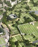 A birds eye view of how the Wimbledon Tennis Club could look by 2028. Credit: AELTC