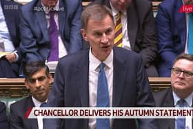 Jeremy Hunt delivers his Autumn Statement.