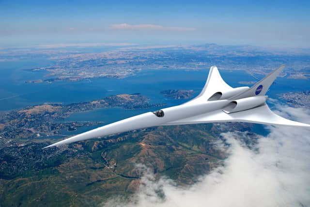 An archive NASA concept illustration of a supersonic aircraft. (Picture by NASA/SWNS)