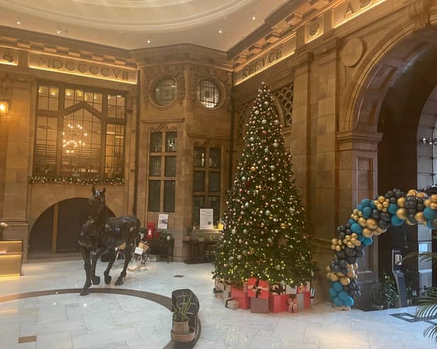 NationalWorld reporter Rochelle Barrand stayed at the Kimpton Clocktower hotel to experience the brand's new Anthropologie partnership. Pictured is the hotel's reception area including its signature bronze horse statue. Photo by Rochelle Barrand.