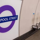 'Ghost' marks at Liverpool Street on TfL's Elizabeth line, London. (Photo by SWNS)