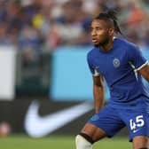 Christopher Nkunku #45 of Chelsea looks on during the second half of the pre season friendly match against the Brighton & Hove Albion 