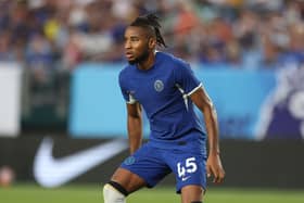 Christopher Nkunku #45 of Chelsea looks on during the second half of the pre season friendly match against the Brighton & Hove Albion 