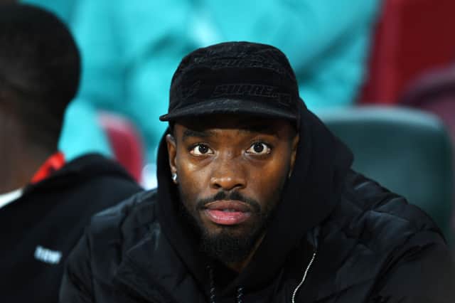 Ivan Toney of Brentford looks on prior to the Carabao Cup Third Round match between Brentford and Arsenal at Gtech Community Stadium