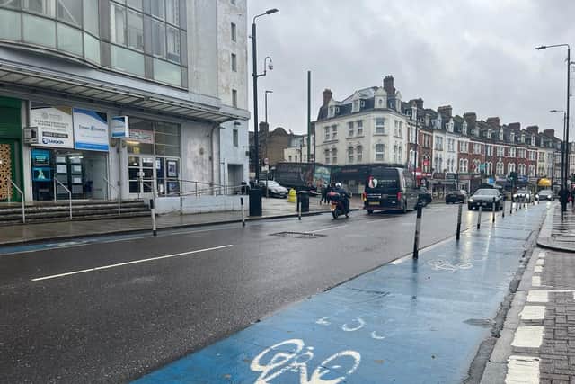 London Cycling Campaign (LCC) has identified the area where Ansell Road, Derinton Road, Price Close and Lessingham Avenue intersection with the A24 Upper Tooting Road as the most hazardous for cyclists in the capital. (Photo by Stephanie Nourse)