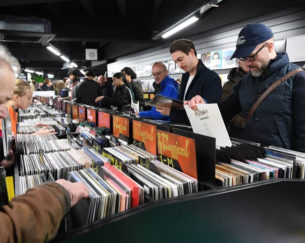 HMV's flagship Oxford Street store on opening day. (Photo by Nicky J Sims/Getty Images)