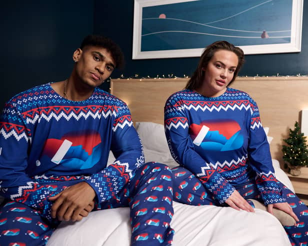 The Travelodge Christmas pyjamas. (Photo by Travelodge)