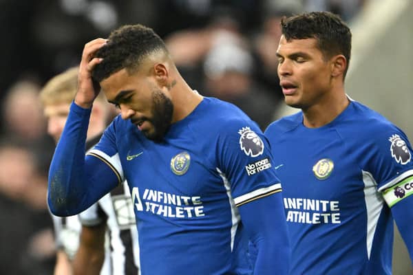 Chelsea captain Reece James reacts after being sent off during the Premier League match between Newcastle United and Chelsea