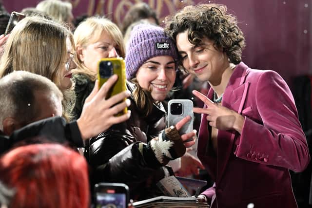 I managed to catch a glimpse of the Wonka star as he walked the Wonka London premiere red carpet. (Photo credit: Getty Images)