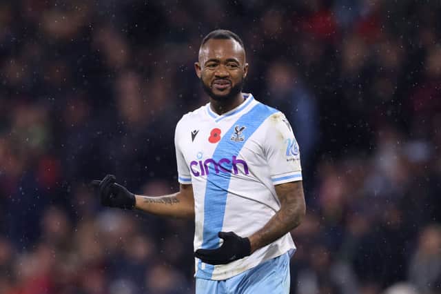  Jordan Ayew of Crystal Palace reacts during the Premier League match between Burnley FC and Crystal Palace at Turf Moor 