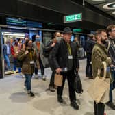 A TfL Elizabeth line platform. (Photo by Niklas HALLE'N / AFP via Getty Images)