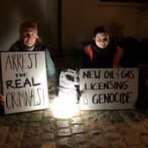 Just Stop Oil stage "wide awake" protest outside Rishi Sunak's house