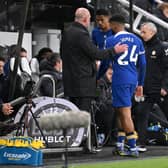Chelsea captain Reece James leaves the field after being sent off during the Premier League match between Newcastle United and Chelsea FC 