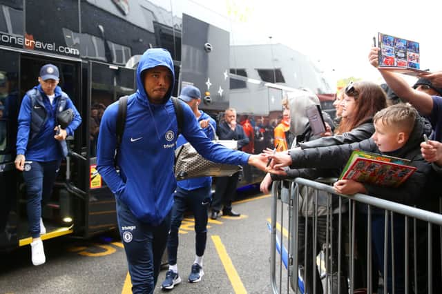 Wesley Fofana of Chelsea arrives at the stadium prior to the Premier League match between AFC Bournemouth and Chelsea FC at Vitality Stadium