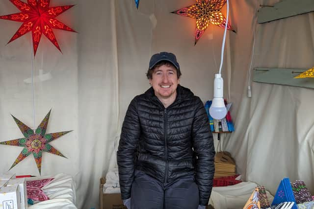 Scott has travelled from Cornwall with his festive market Starlight