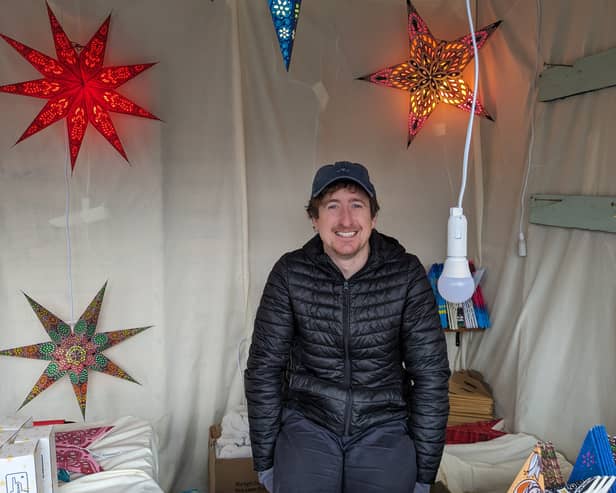 Scott has travelled from Cornwall with his festive market Starlight