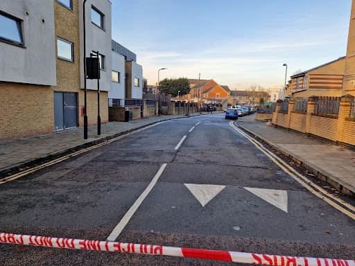 The shooting took place at Vine Close in Hackney