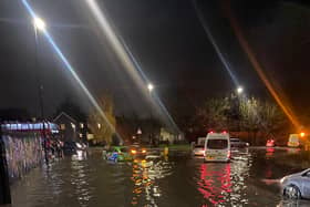 Vehicles were left abandoned in Abbey Wood after heavy flooding