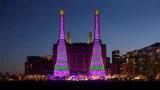 Bigger Christmas Trees by David Hockney at Battersea Power Station