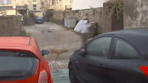 Lucas Slim-Fitzpatrick has been jailed after he was caught dragging his XL bully behind his electric scooter. (Credit: SWNS)