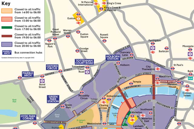 London New Year's Eve road closures. (Picture by TfL)