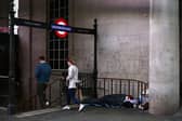 Piccadilly Circus Underground stationr. (Photo by Henry Nicholls/AFP via Getty Images)