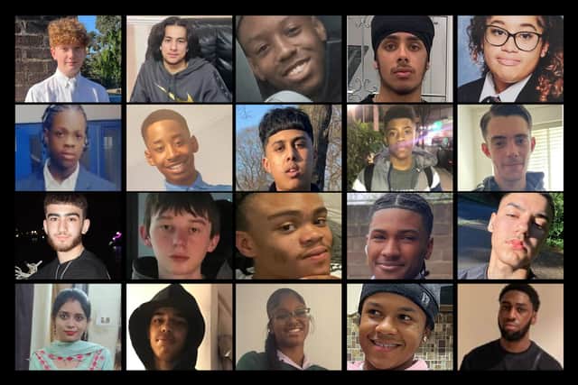 Names and faces of teenagers killed in London in 2023