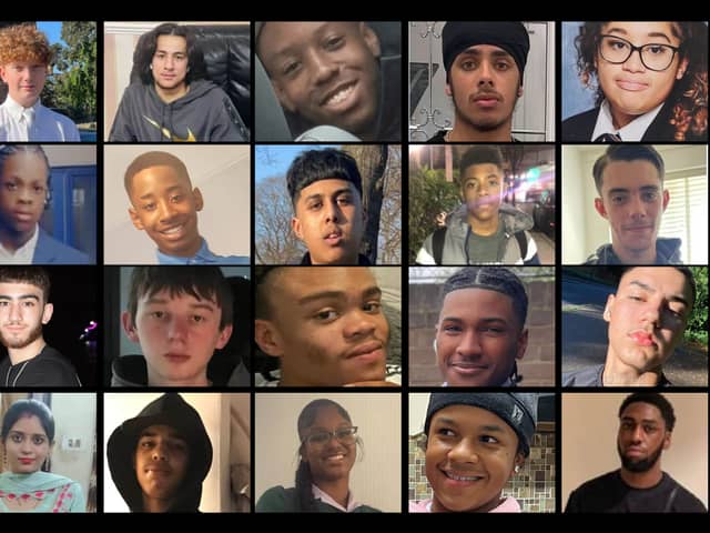 Names and faces of teenagers killed in London in 2023