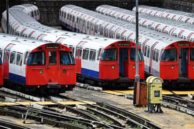 Bakerloo line trains. (Photo by Ben Stansall/AFP via Getty Images)