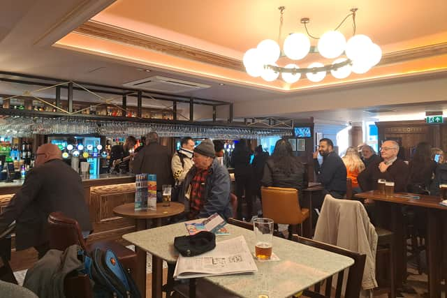 Inside JD Wetherspoon's The Captain Flinders at Euston. (Photo by Ruben Bennett)